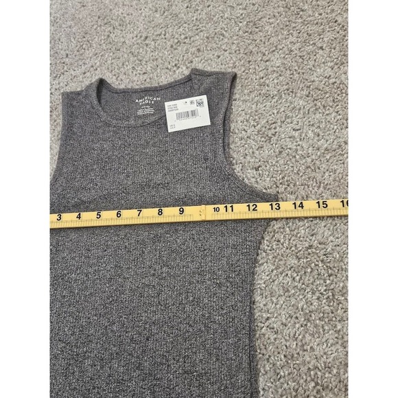 American Eagle Ribbed Tank Bodysuit Women Small Heather Gray Sleeveless New - Picture 2 of 6